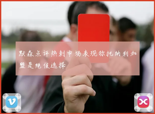 默森点评热刺中场表现称托纳利加盟是绝佳选择